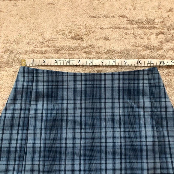 Pacsun Blue Plaid Mini Skirt Size Small - Picture 4 of 8